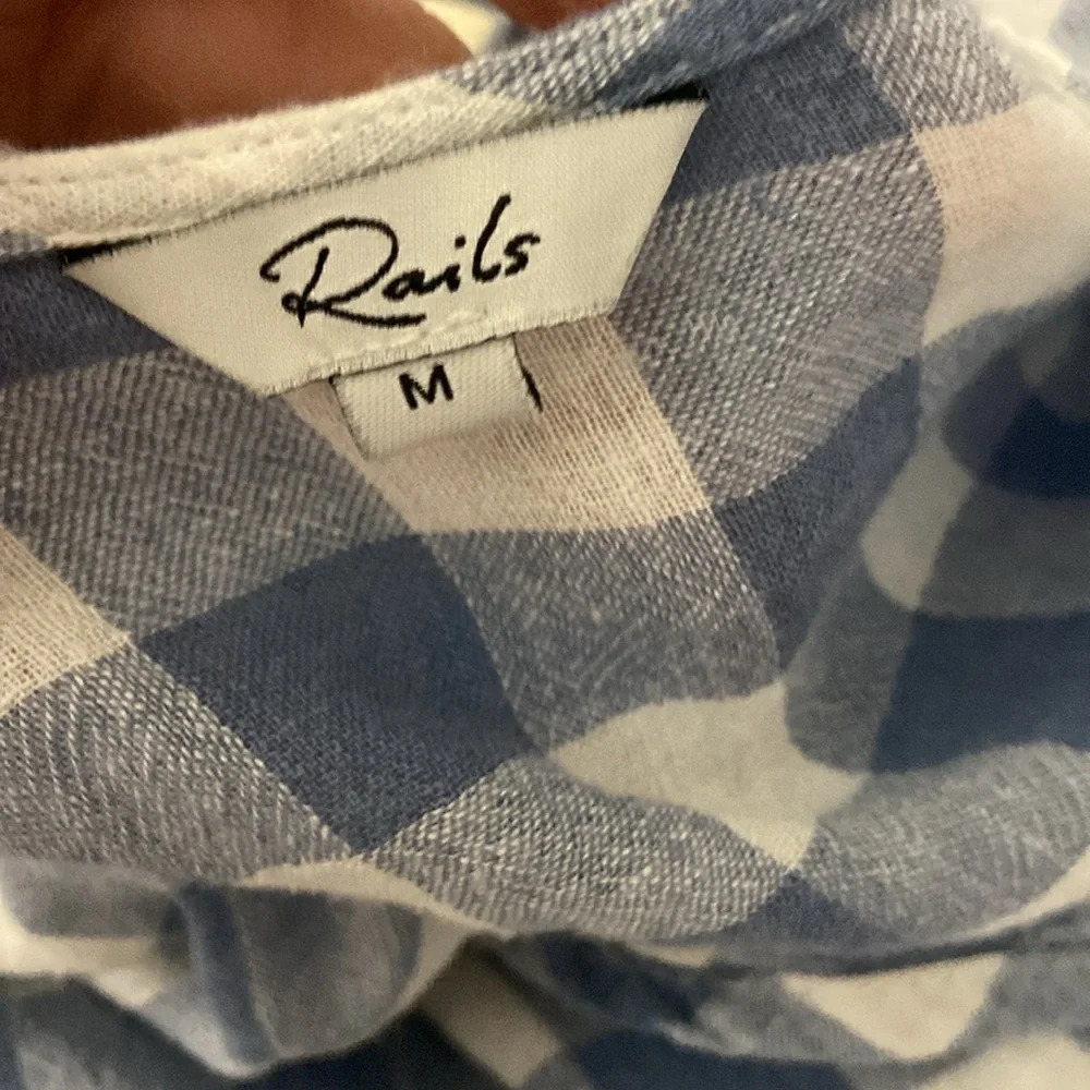 Rails Brigitte Periwinkle Check Wrap Style Dress … - image 5